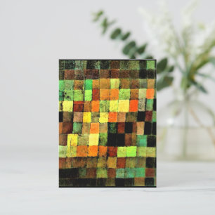 Cartão Postal Klee - Som Antigo Abstrato em Preto