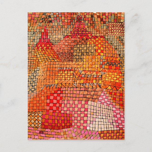 Cartão Postal Klee - Town Castle Kr (Frente)