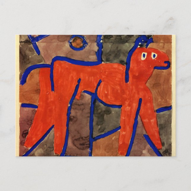 Cartão Postal Klee - Wildes Tier in Bann (Frente)