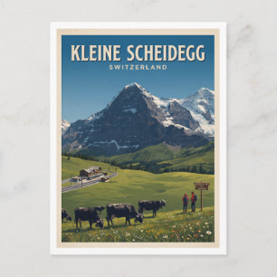 Cartão Postal Kleine Scheidegg, Bernese Oberland Viagem Wengen