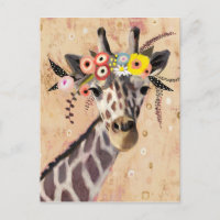 Klimt Giraffe | Coroa De Flores