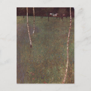 Cartão Postal Klimt, Gustav Bauernhaus mit Birken 1900 Technique