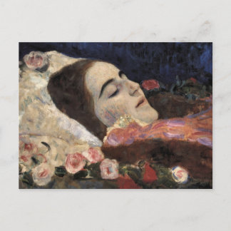 Cartão Postal Klimt Ria Munk Em Seu leito De Morte