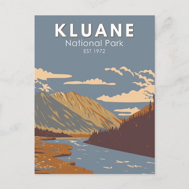 Cartão Postal Kluane National Park Ainda Brook Canadá Viagem Art (Frente)