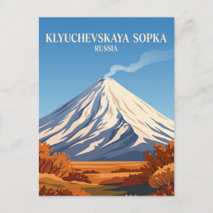 Cartão Postal Klyuchevskaya Sopka Rússia