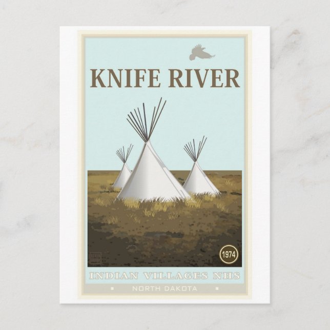 Cartão Postal Knife River Indian Villages National Historical Si (Frente)
