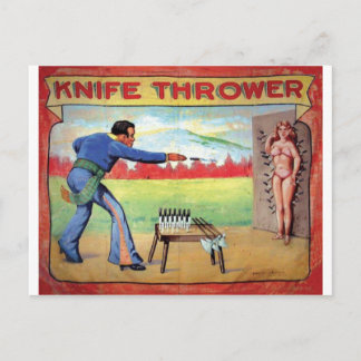 Cartão Postal Knife Thrower