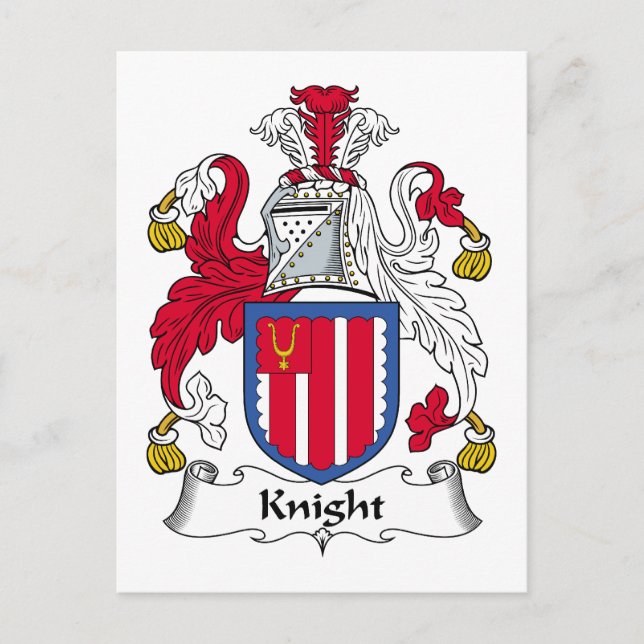 Cartão Postal Knight Family Crest (Frente)