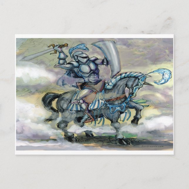 Cartão Postal Knight n Dragon (Frente)