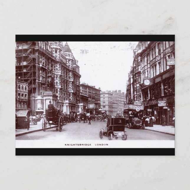 Cartão Postal Knightsbridge, London 1910 Vintage (Frente)