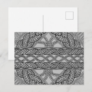 Cartão postal KNIT cinza II