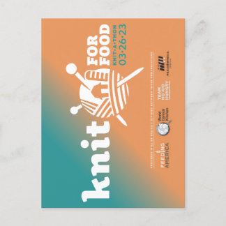 Cartão Postal Knit para Cartão-postal de Comida