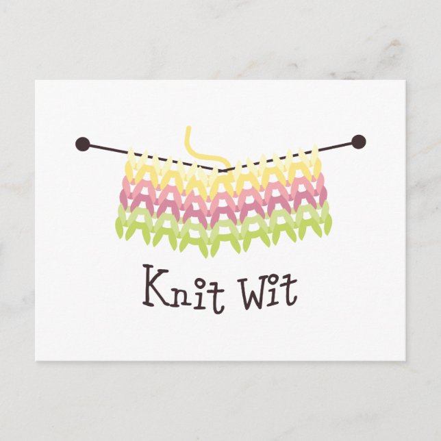 Cartão Postal Knit Wit! (Frente)