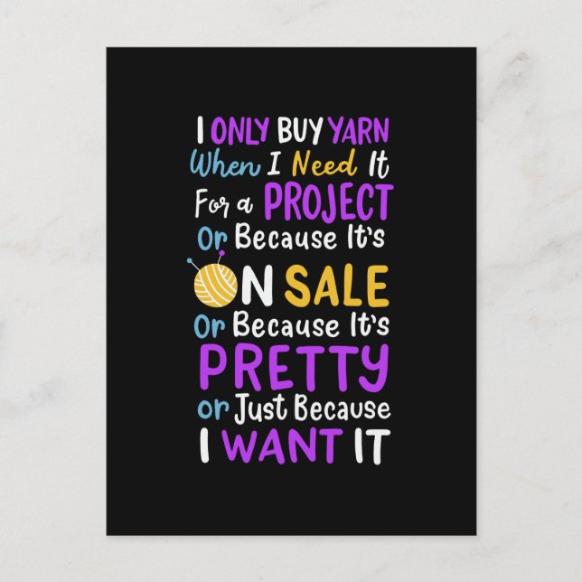 Cartão Postal Knitting Knitting Wool (Frente)