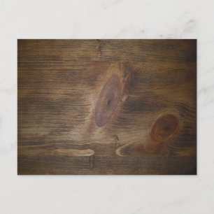 Cartão Postal Knotty Notes Brown Rustic Wood Stationery