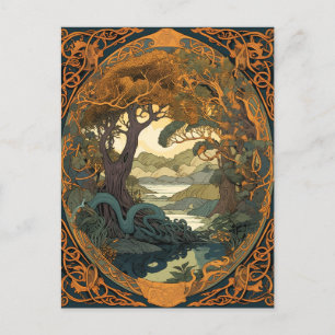 Cartão Postal Knotwork de Árvore do Nó Celular