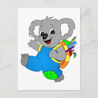 Cartão Postal Koala Bear com mochila
