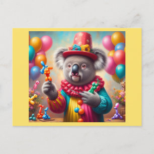 Cartão Postal Koala Clown