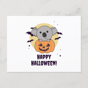 Cartão Postal Koala Em Pumpkin Sweet Koalas Feliz Halloween