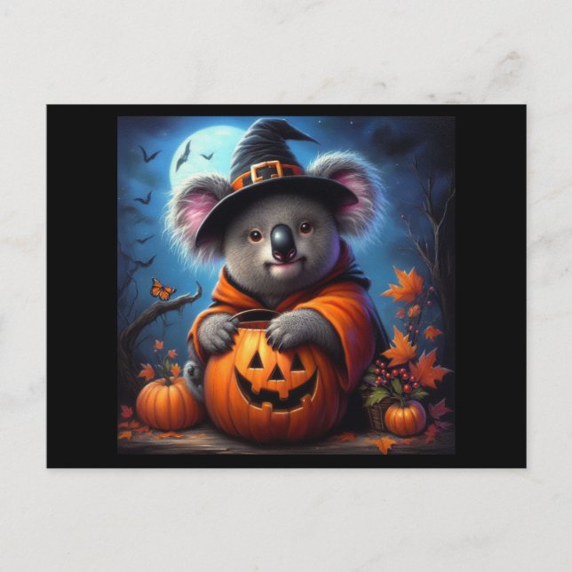 Cartão Postal Koala Halloween Costume (Frente)