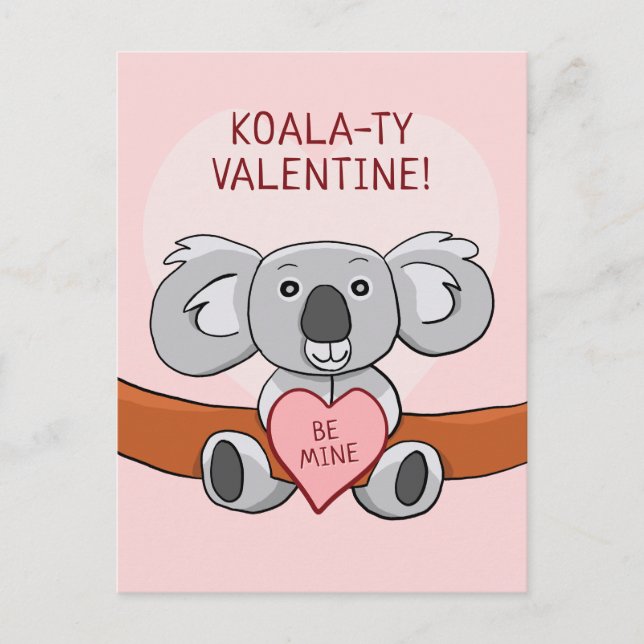 Cartão Postal Koala Koality Be Mine Namorados (Frente)