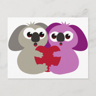 Cartão Postal Koala Love