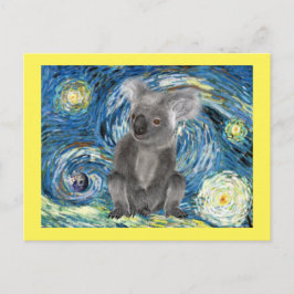 Cartão Postal Koala na Noite Estelar, Espécies Ameaçadas