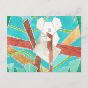 Cartão Postal Koala Watercolor Art
