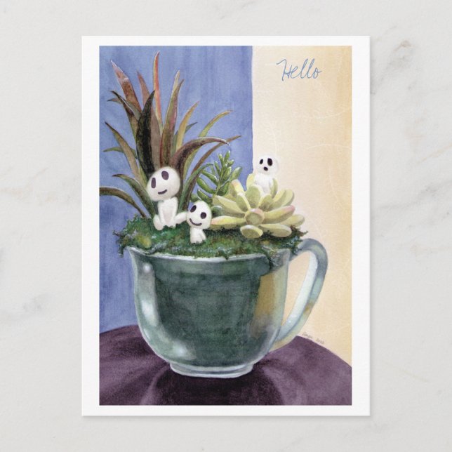 Cartão Postal Kodamas Em Jogo (Frente)