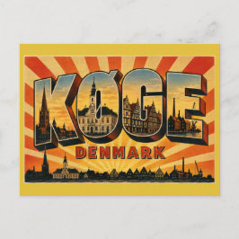 Cartão Postal Køge Dinamarca Cidade Velha