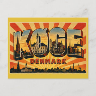 Cartão Postal Køge Dinamarca Cidade Velha