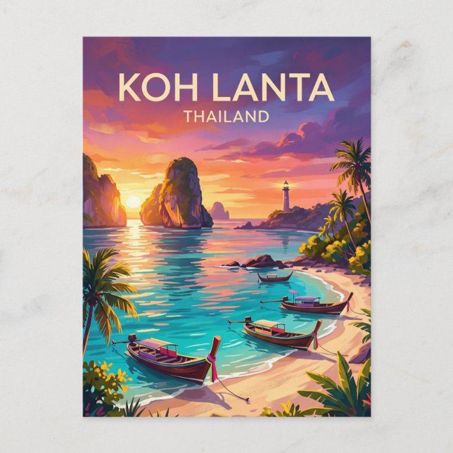 Cartão Postal Koh Lanta Tailândia (Frente)