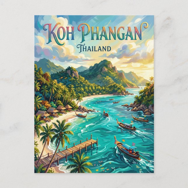 Cartão Postal Koh Phangan Tailândia (Frente)
