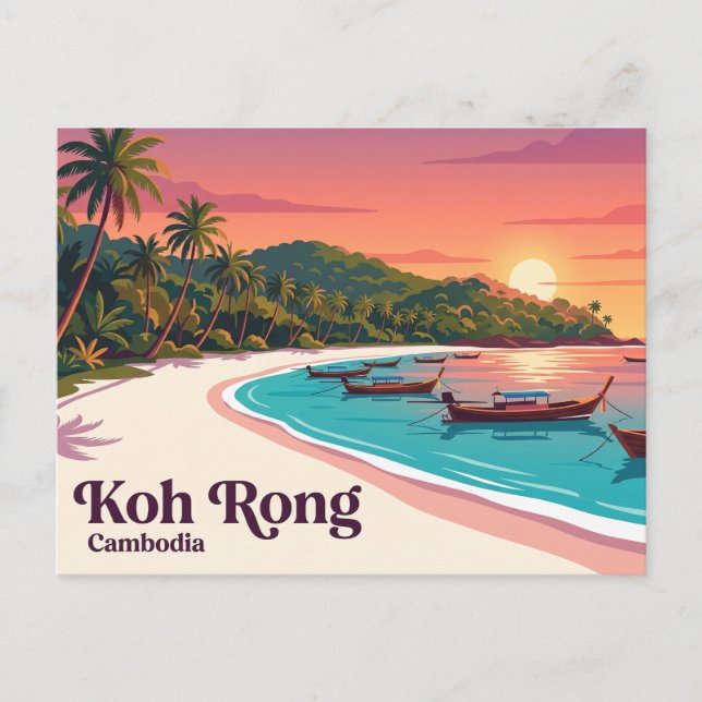 Cartão Postal Koh Rong Camboja (Frente)