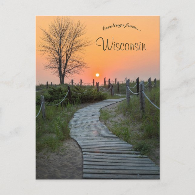 Cartão Postal Kohler-Andrae State Park Sheboygan Wisconsin (Frente)