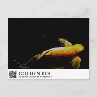 Cartão Postal Koi Dourado