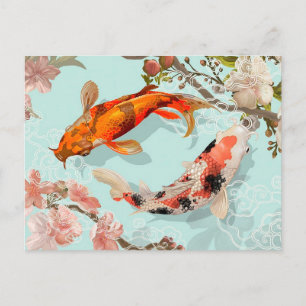Cartão Postal Koi Fish