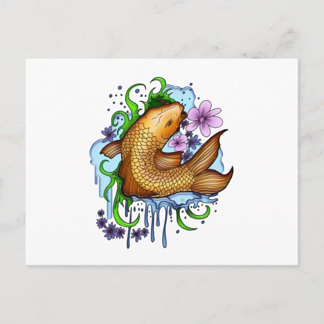 Cartão Postal Koi Fish (Frente)
