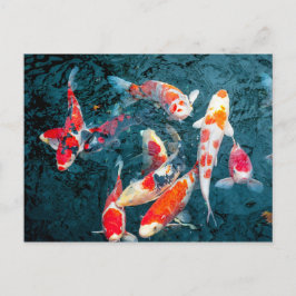 Cartão Postal Koi in the Pond of Sensō-ji
