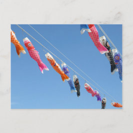Cartão Postal Koinobori (bandeiras de carpas): Japão