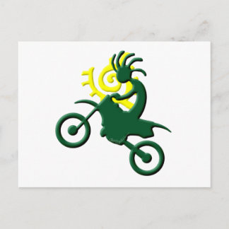 Cartão Postal Kokopelli Native American Dirt Bike