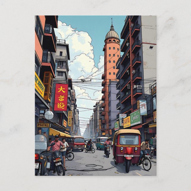 Cartão Postal Kolkata, Índia, centro Keepsasaur Souvenir (Frente)