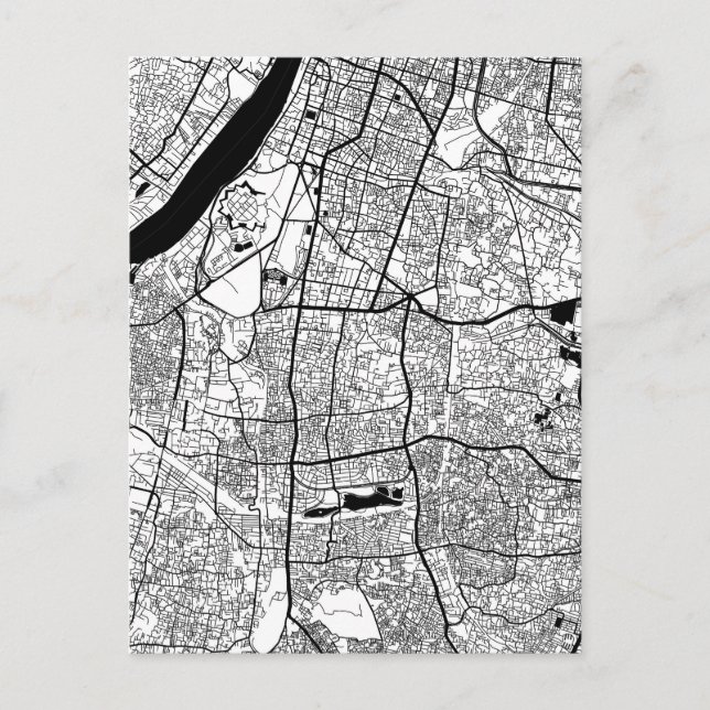 Cartão Postal Kolkata West Bengal Map (Frente)