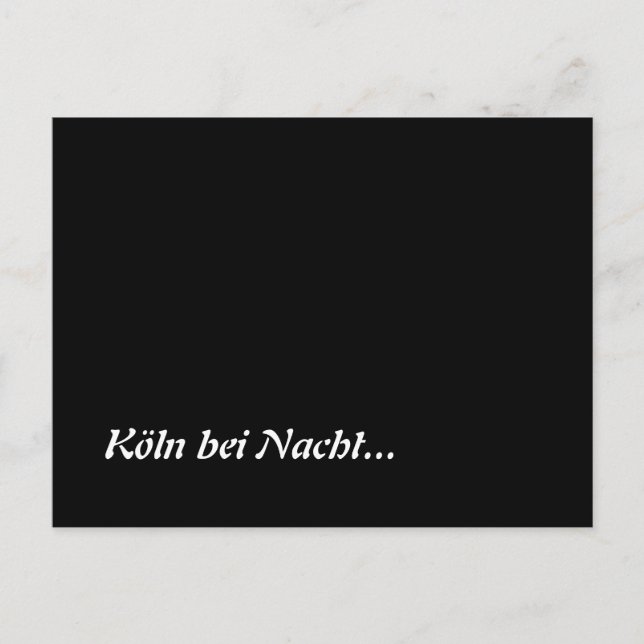 Cartão Postal Köln bei Nacht (Frente)
