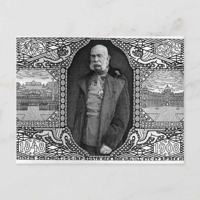 Cartão Postal Koloman Moser - Cartão-postal com Imperador Franz  (Frente)