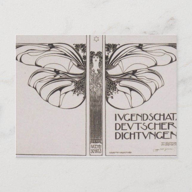 Cartão Postal Koloman Moser - Ewart Felicie Jugendschatz - Selos (Frente)