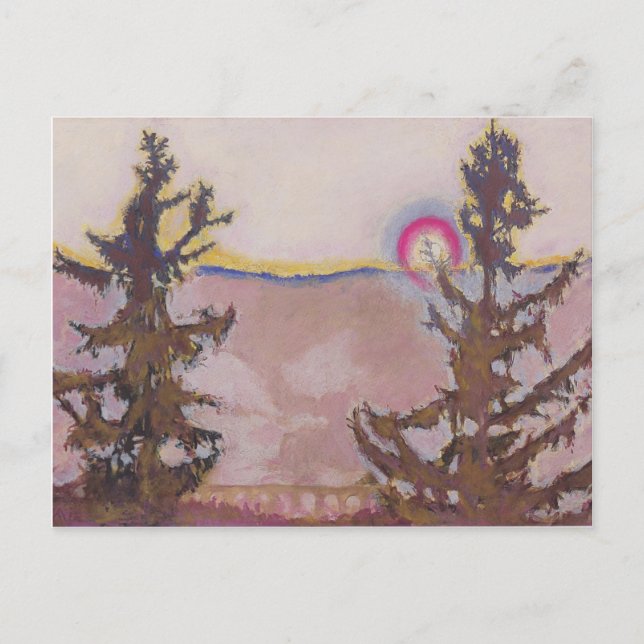 Cartão Postal Koloman Moser - Paisagem em Semmering (Frente)