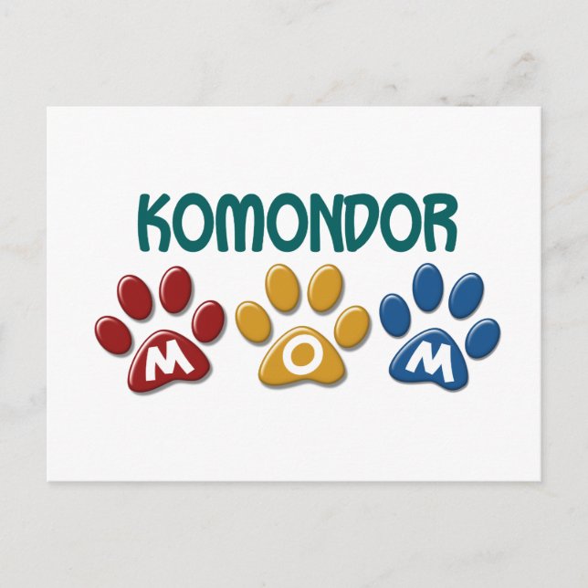 Cartão Postal KOMONDOR Mãe Impressão 1 (Frente)