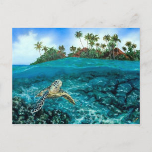 Cartão Postal Kona Village Turtle