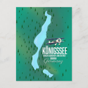 Cartão Postal Königssee Berchtesgadener Alemanha